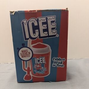 ICEE 10 oz. Plastic Slushy Freezer Mug "Coldest Drink in Town" Dome Lid W/ Box
